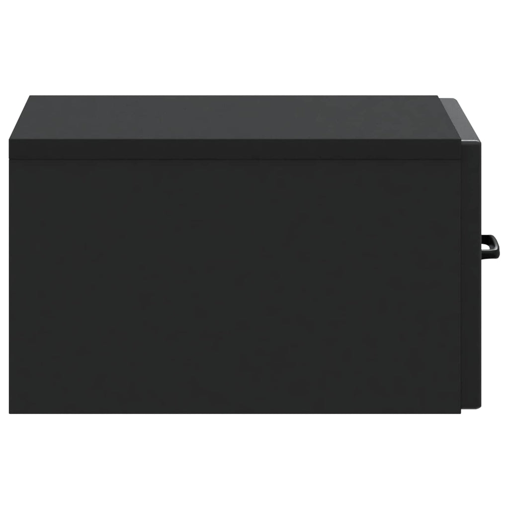 Tavolino da Parete Laterale Nero 59 x 34,5 x 17 cm