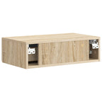 Tavolino da Parete Laterale Rovere Sonoma 59 x 34,5 x 17 cm