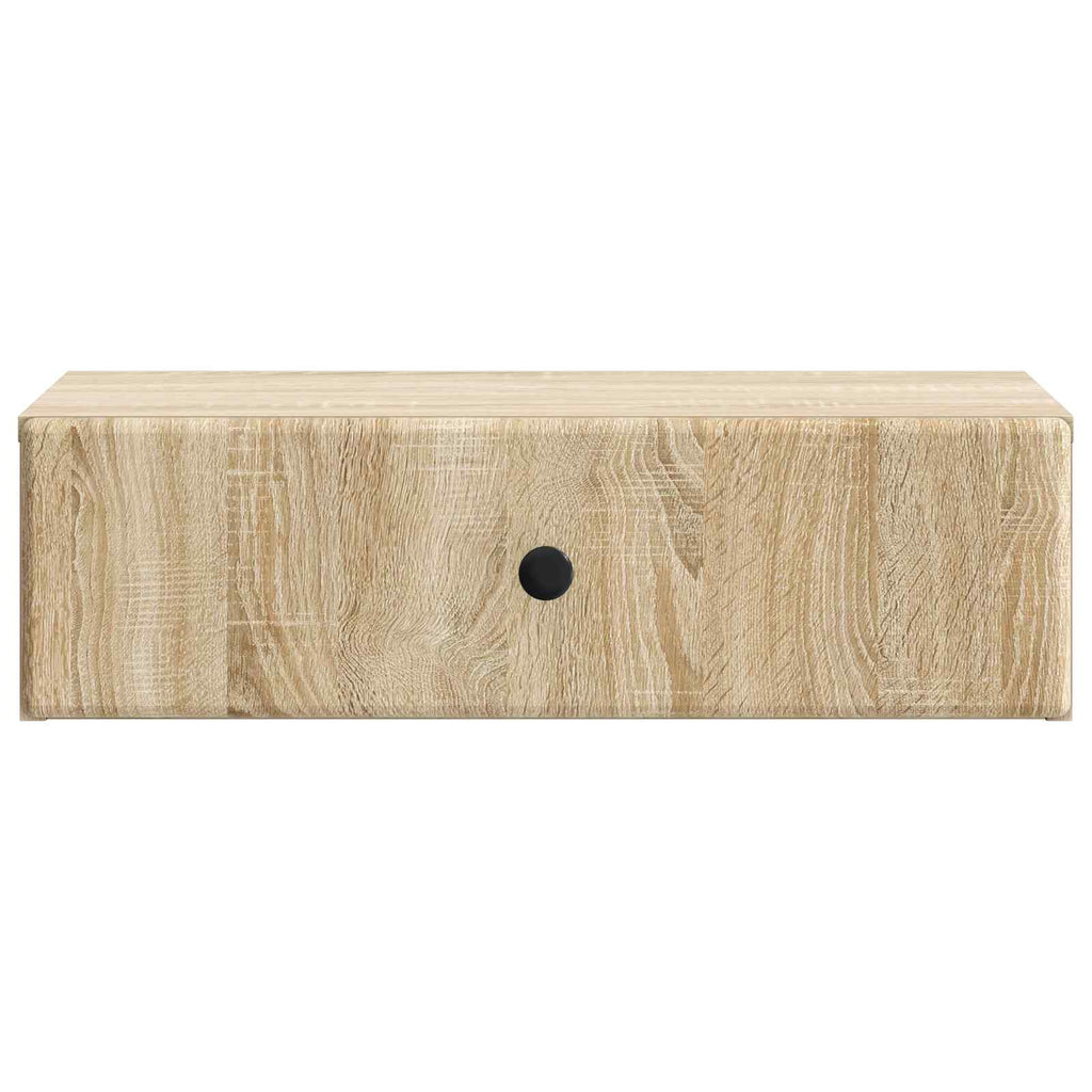 Tavolino da Parete Laterale Rovere Sonoma 59 x 34,5 x 17 cm