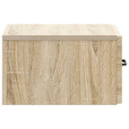 Tavolino da Parete Laterale Rovere Sonoma 59 x 34,5 x 17 cm