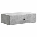 Tavolino da Parete Laterale Grigio Cemento 59 x 34,5 x 17 cm