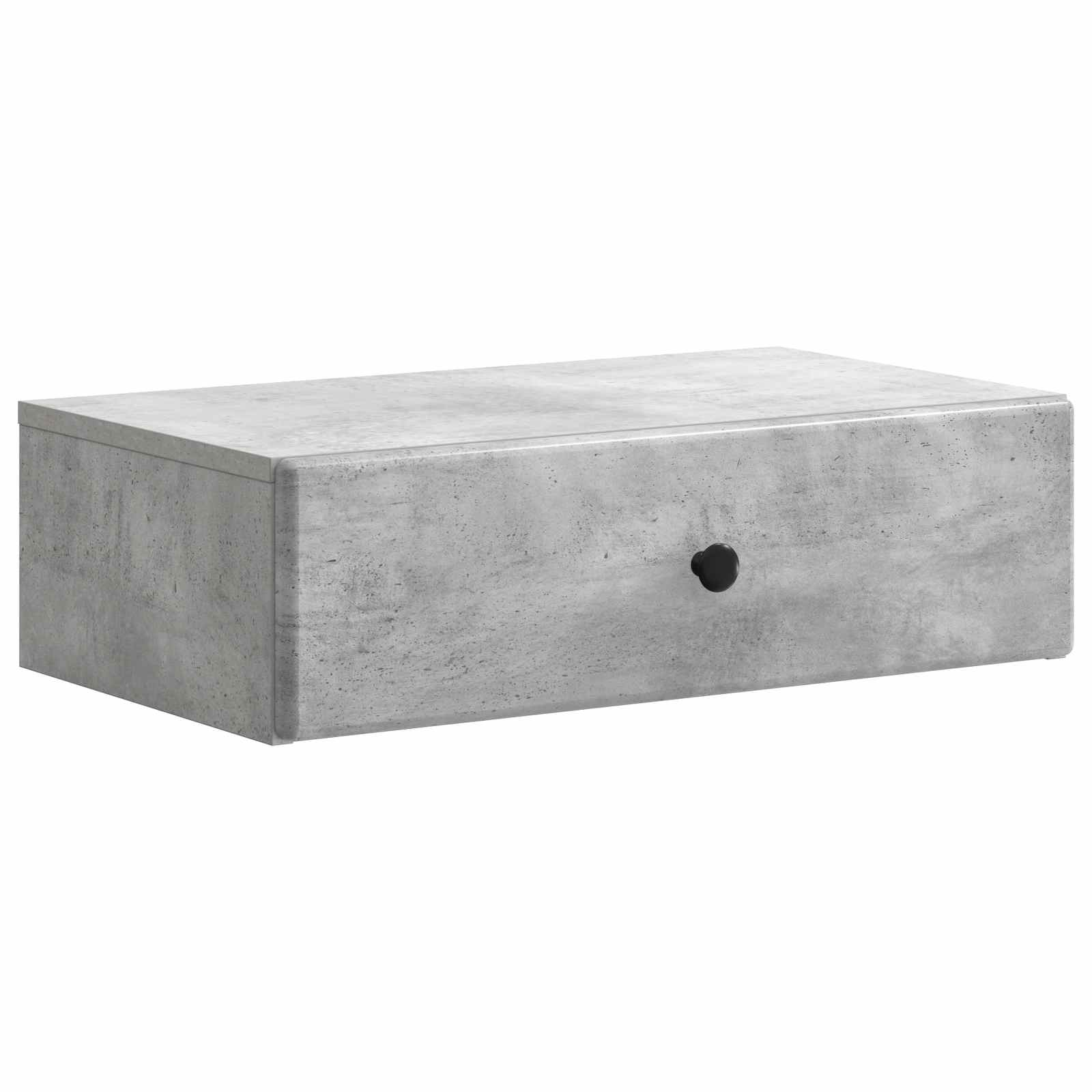 Tavolino da Parete Laterale Grigio Cemento 59 x 34,5 x 17 cm