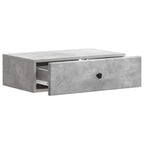 Tavolino da Parete Laterale Grigio Cemento 59 x 34,5 x 17 cm