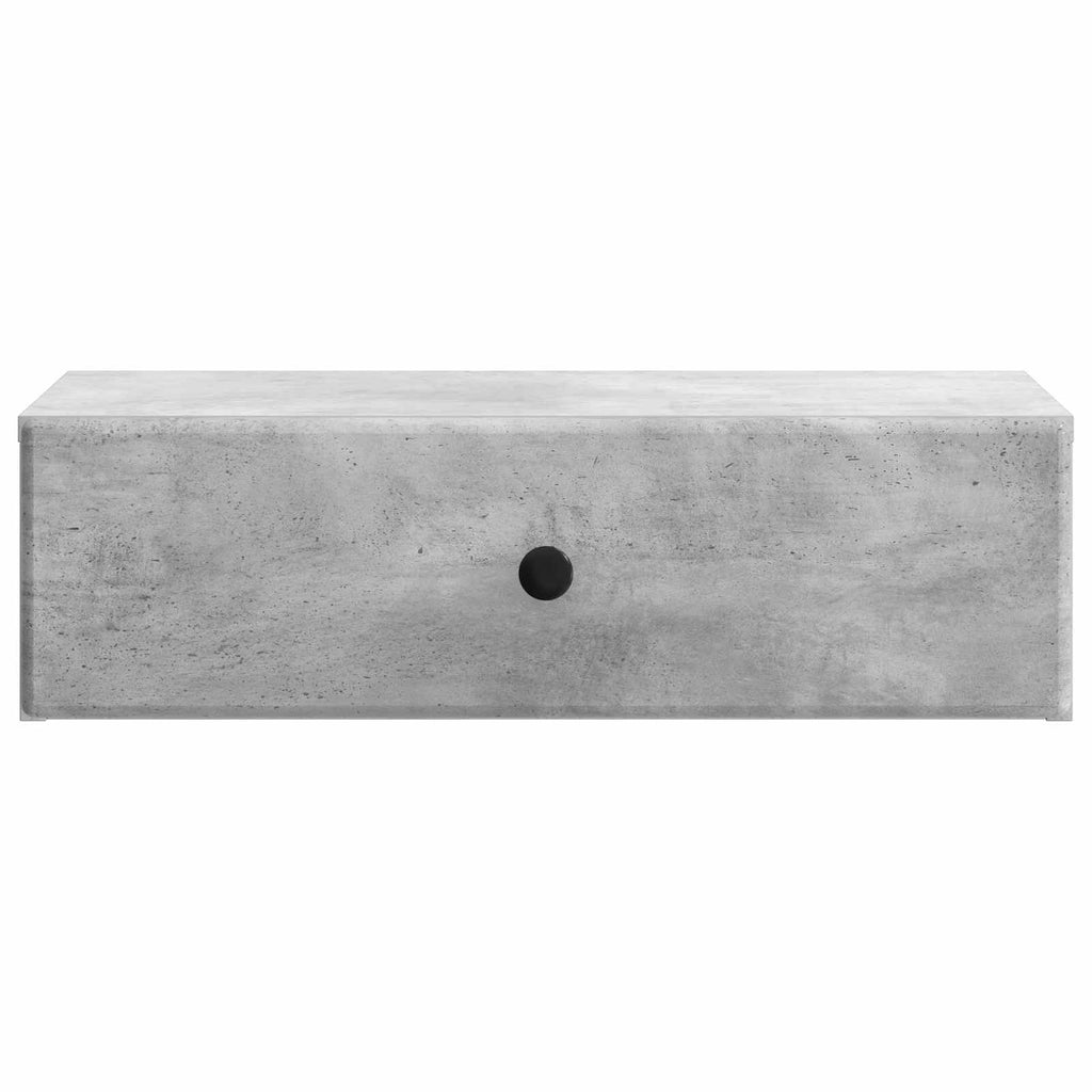Tavolino da Parete Laterale Grigio Cemento 59 x 34,5 x 17 cm