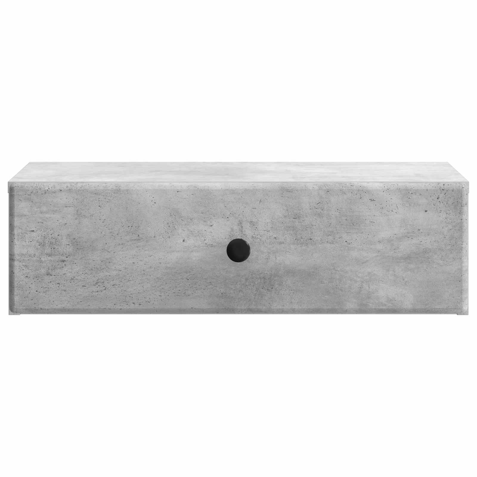 Tavolino da Parete Laterale Grigio Cemento 59 x 34,5 x 17 cm