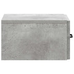 Tavolino da Parete Laterale Grigio Cemento 59 x 34,5 x 17 cm