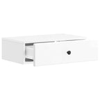 Tavolino da Parete Laterale Bianco Lucido 59 x 34,5 x 17 cm