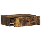 Tavolino da Parete Laterale Rovere Fumo 59 x 34,5 x 17 cm