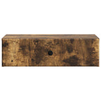 Tavolino da Parete Laterale Rovere Fumo 59 x 34,5 x 17 cm