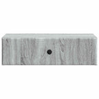 Tavolino da Parete Laterale Grigio Sonoma 59 x 34,5 x 17 cm