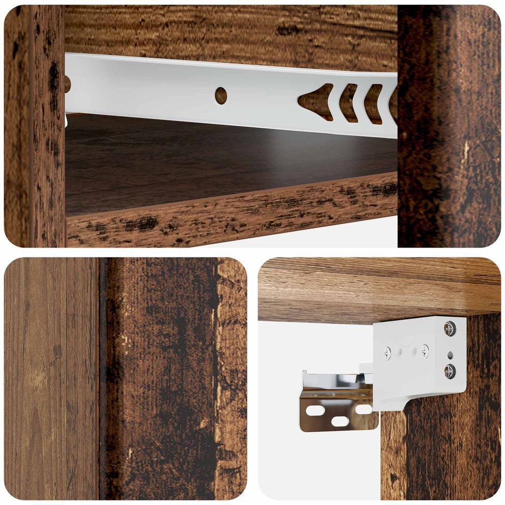 Tavolino da Parete Laterale Legno antico 59 x 34,5 x 17 cm