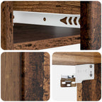 Tavolino da Parete Laterale Legno antico 59 x 34,5 x 17 cm
