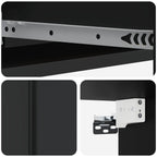Tavolino da Parete Laterale Nero 87,5 x 34,5 x 17 cm