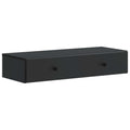 Tavolino da Parete Laterale Nero 87,5 x 34,5 x 17 cm
