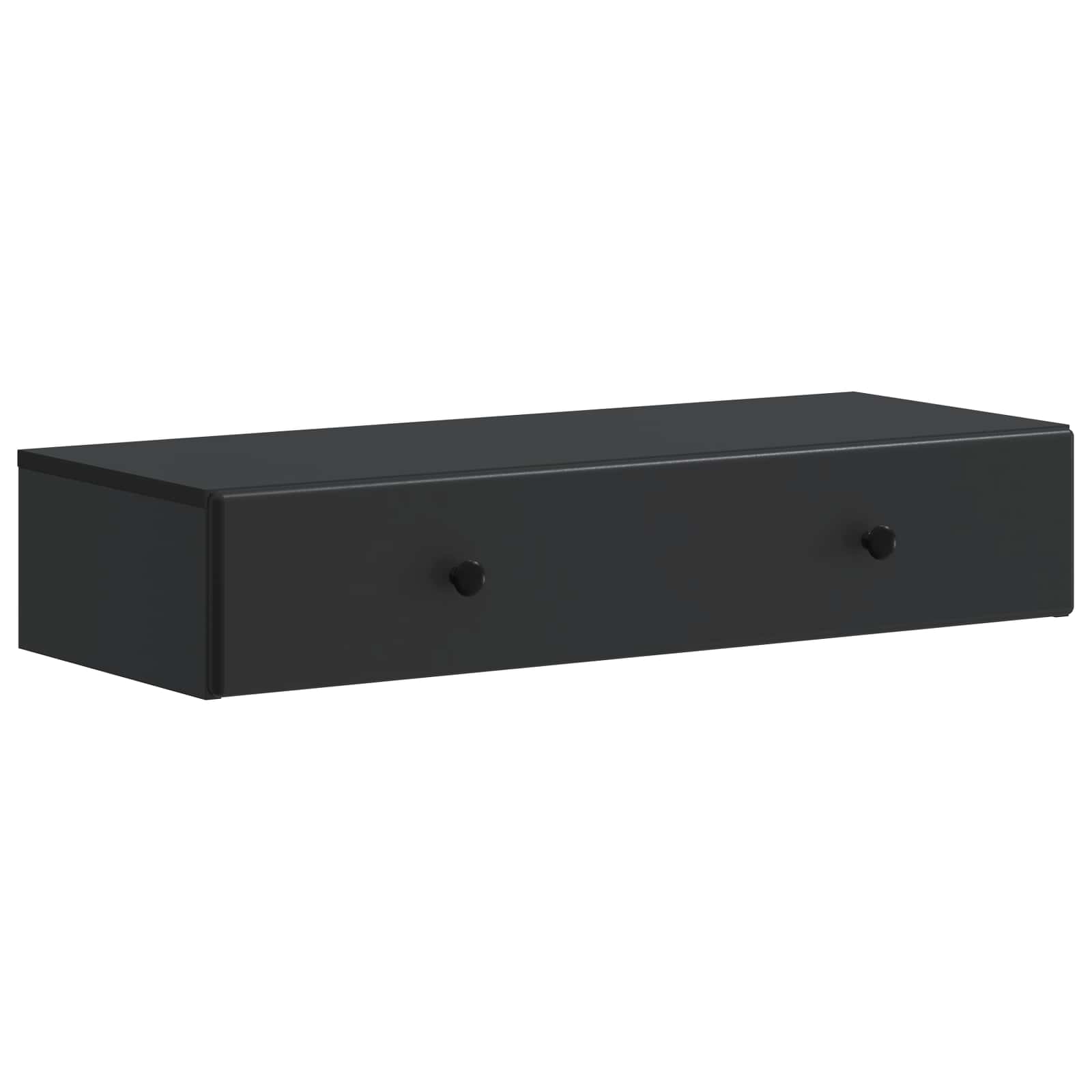 Tavolino da Parete Laterale Nero 87,5 x 34,5 x 17 cm