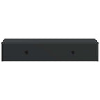 Tavolino da Parete Laterale Nero 87,5 x 34,5 x 17 cm
