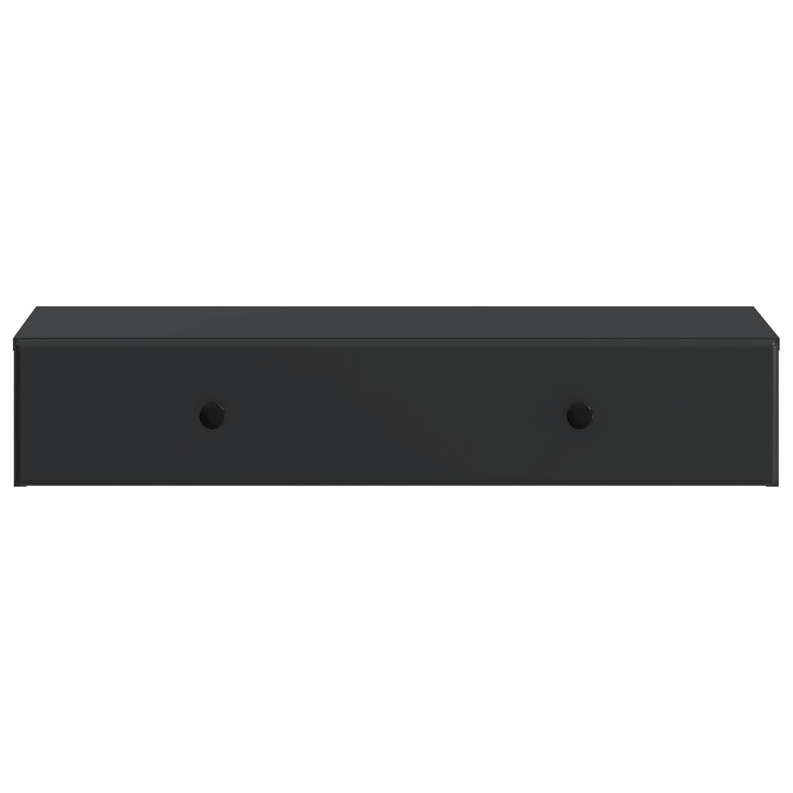 Tavolino da Parete Laterale Nero 87,5 x 34,5 x 17 cm