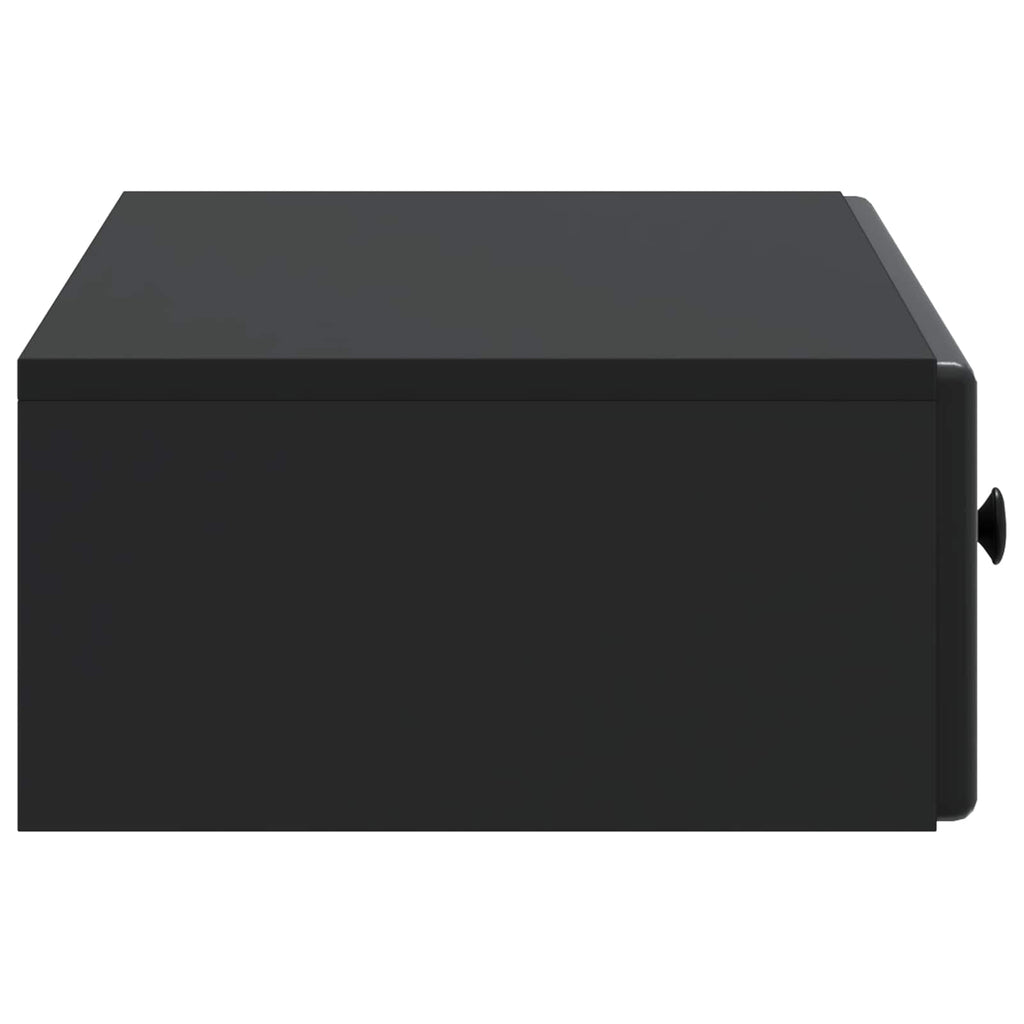 Tavolino da Parete Laterale Nero 87,5 x 34,5 x 17 cm