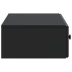 Tavolino da Parete Laterale Nero 87,5 x 34,5 x 17 cm