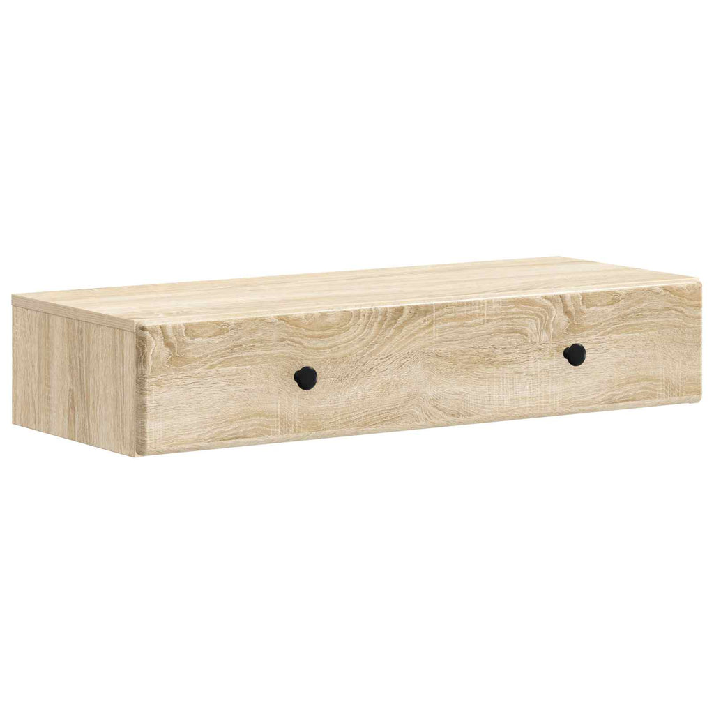 Tavolino da Parete Laterale Rovere Sonoma 87,5 x 34,5 x 17 cm
