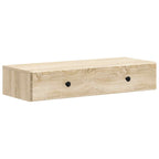 Tavolino da Parete Laterale Rovere Sonoma 87,5 x 34,5 x 17 cm