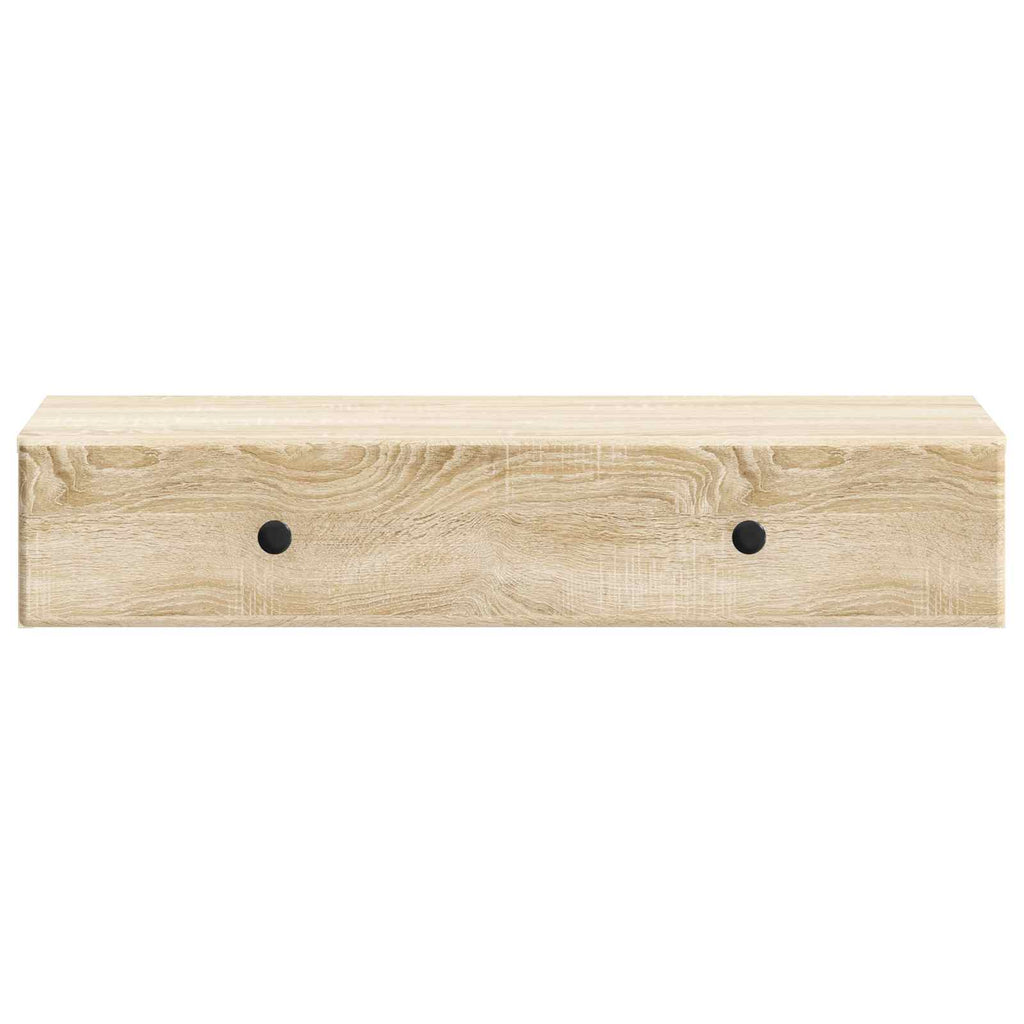Tavolino da Parete Laterale Rovere Sonoma 87,5 x 34,5 x 17 cm