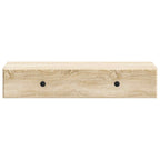 Tavolino da Parete Laterale Rovere Sonoma 87,5 x 34,5 x 17 cm