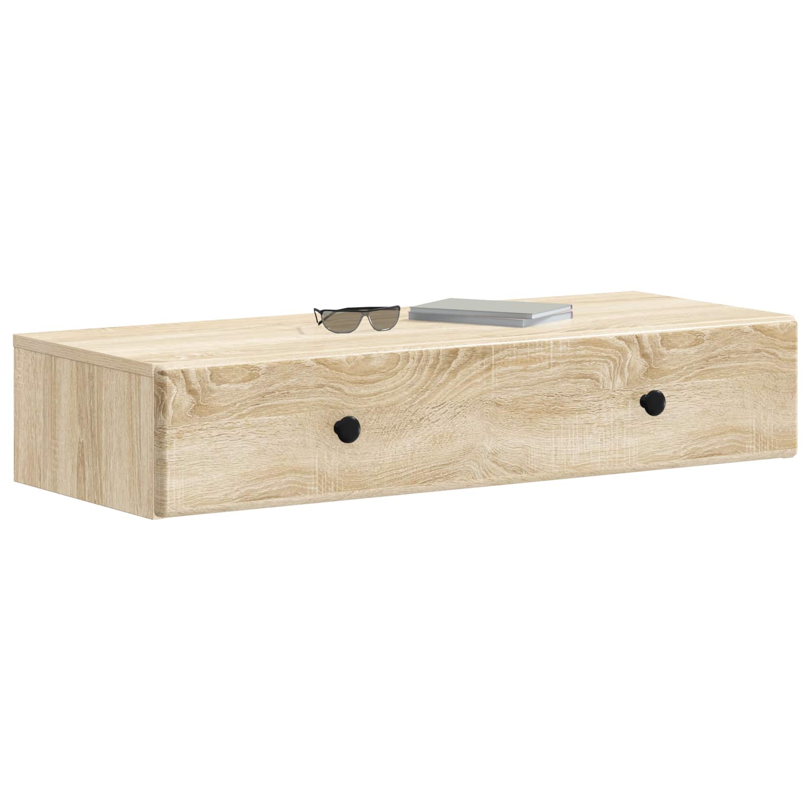 Tavolino da Parete Laterale Rovere Sonoma 87,5 x 34,5 x 17 cm