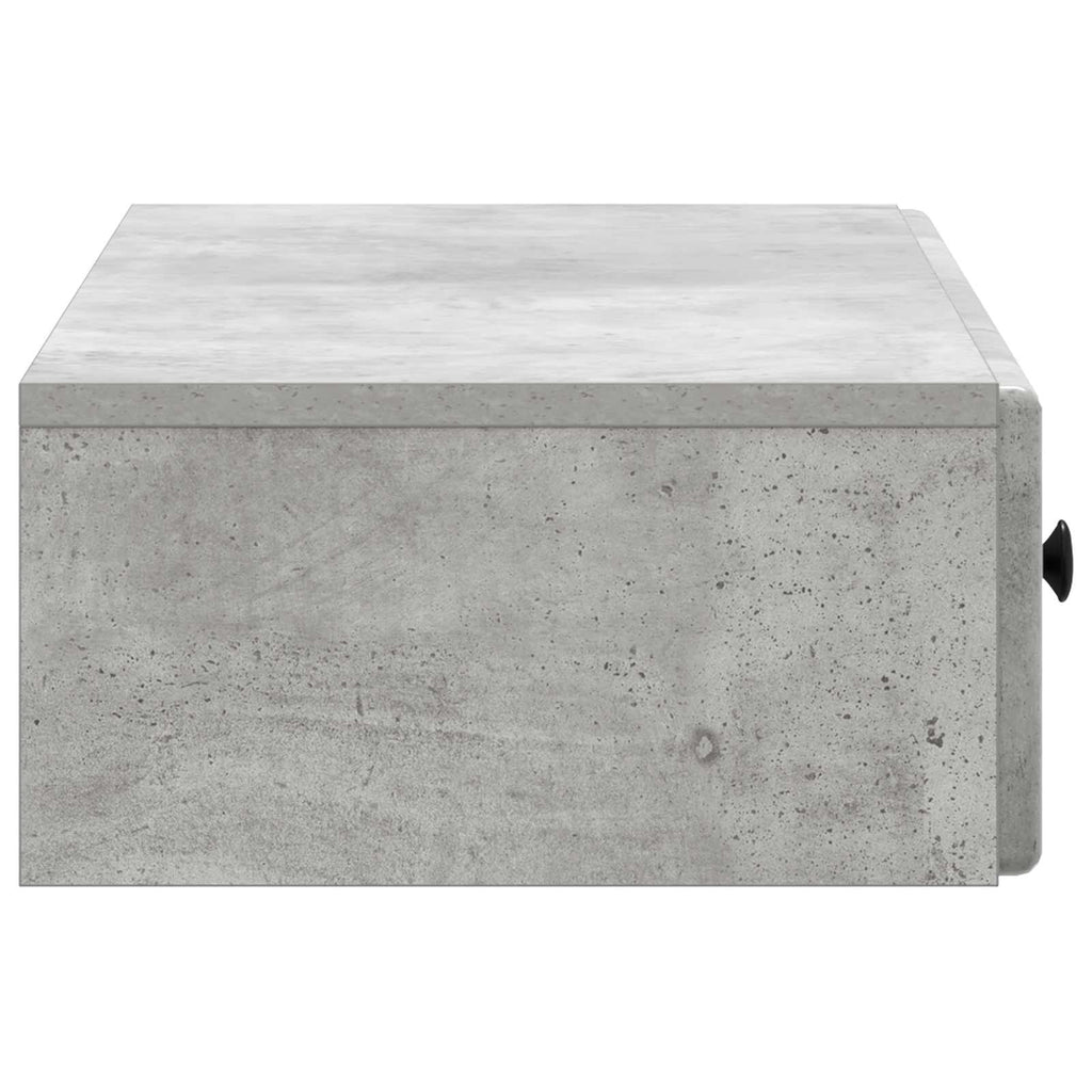 Tavolino da Parete Laterale Grigio Cemento 87,5 x 34,5 x 17 cm