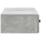 Tavolino da Parete Laterale Grigio Cemento 87,5 x 34,5 x 17 cm