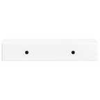 Tavolino da Parete Laterale Bianco Lucido 87,5 x 34,5 x 17 cm
