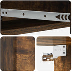 Tavolino da Parete Laterale Rovere Fumo 87,5 x 34,5 x 17 cm