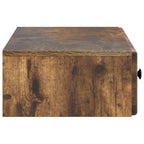 Tavolino da Parete Laterale Rovere Fumo 87,5 x 34,5 x 17 cm