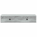 Tavolino da Parete Laterale Grigio Sonoma 87,5 x 34,5 x 17 cm