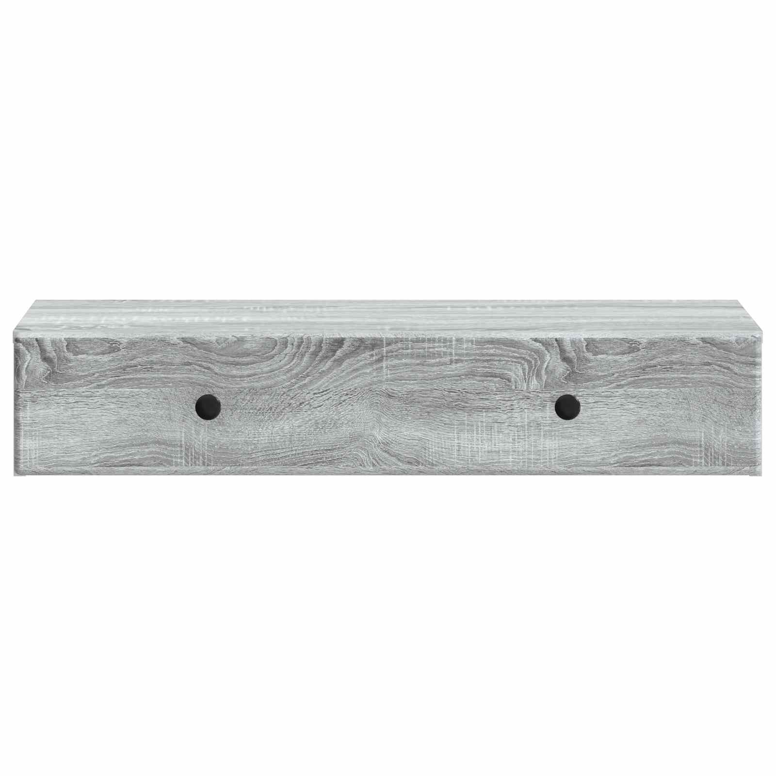 Tavolino da Parete Laterale Grigio Sonoma 87,5 x 34,5 x 17 cm