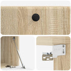 Mobile Porta TV da Muro 59,5 x 41 x 30 cm Rovere Sonoma