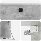 Mobile Porta TV da Muro 59,5 x 41 x 30 cm Grigio Cemento