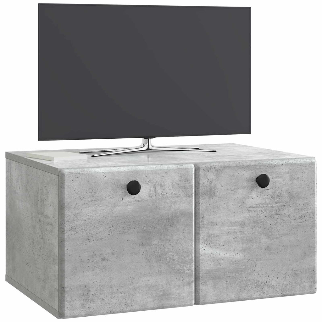 Mobile Porta TV da Muro 59,5 x 41 x 30 cm Grigio Cemento