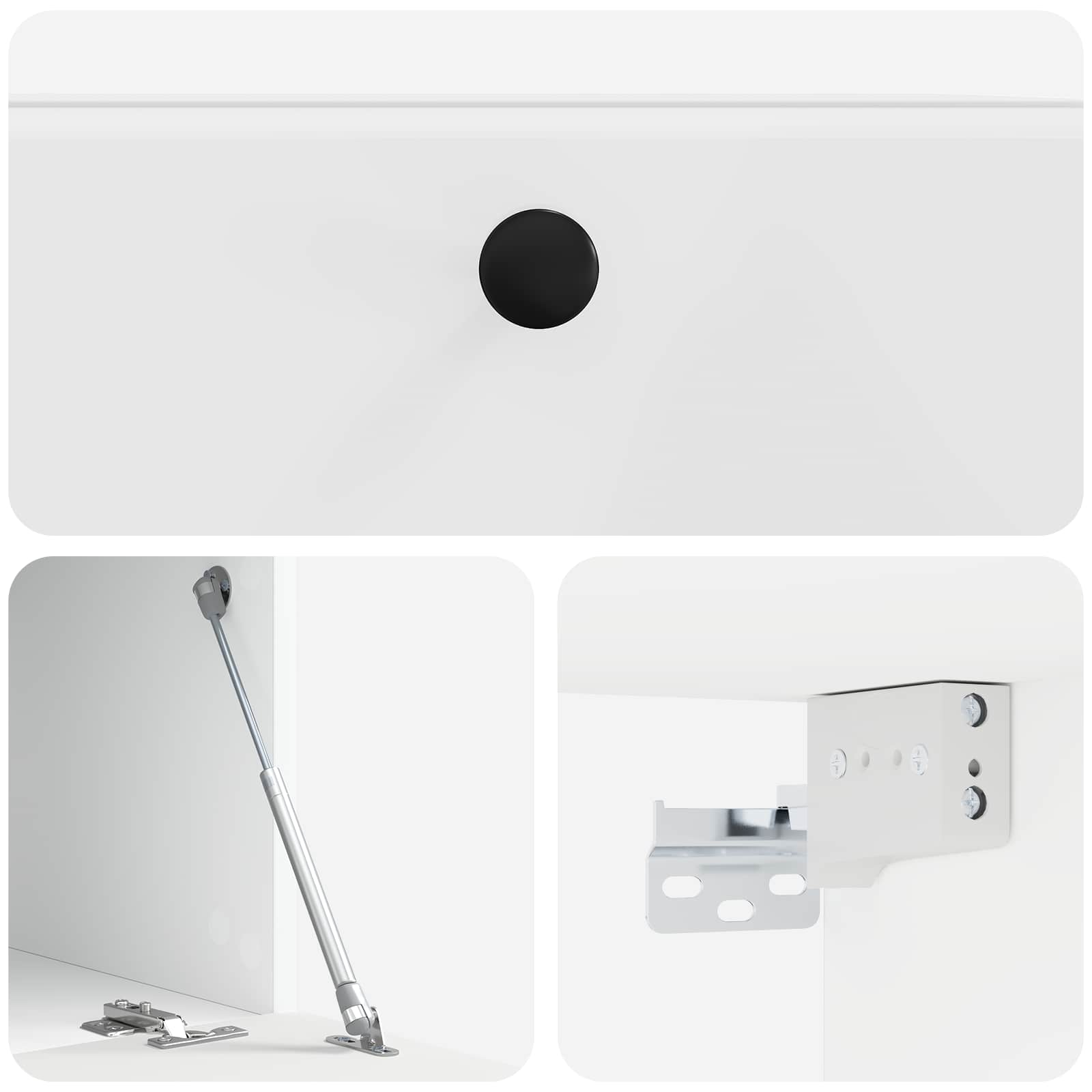 Mobile Porta TV da Muro 59,5 x 41 x 30 cm Bianco Lucido