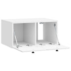 Mobile Porta TV da Muro 59,5 x 41 x 30 cm Bianco Lucido