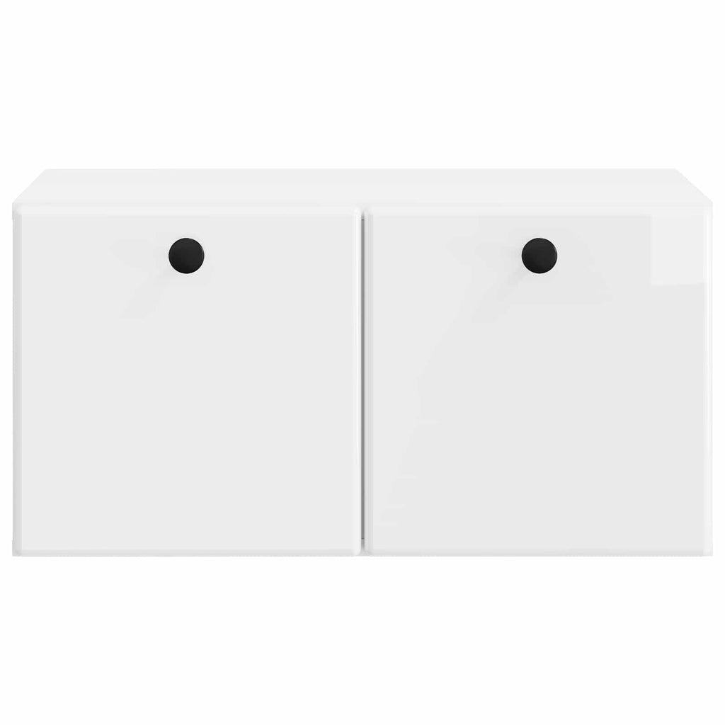 Mobile Porta TV da Muro 59,5 x 41 x 30 cm Bianco Lucido