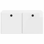 Mobile Porta TV da Muro 59,5 x 41 x 30 cm Bianco Lucido