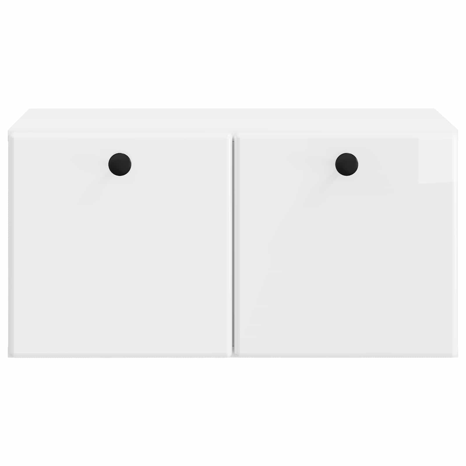 Mobile Porta TV da Muro 59,5 x 41 x 30 cm Bianco Lucido