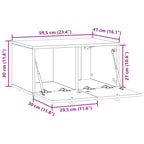 Mobile Porta TV da Muro 59,5 x 41 x 30 cm Bianco Lucido
