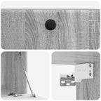 Mobile Porta TV da Muro 59,5 x 41 x 30 cm Sonoma grigio