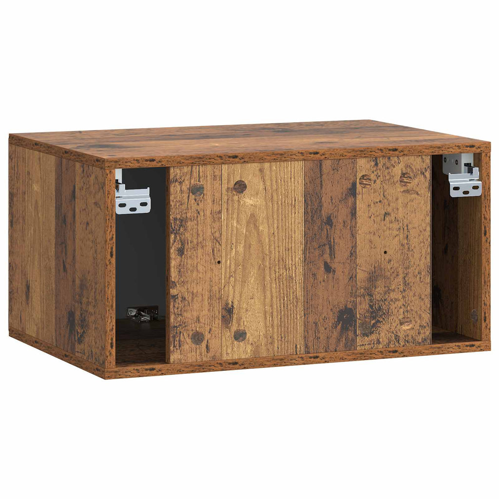 Mobile Porta TV da Muro 59,5 x 41 x 30 cm Legno antico