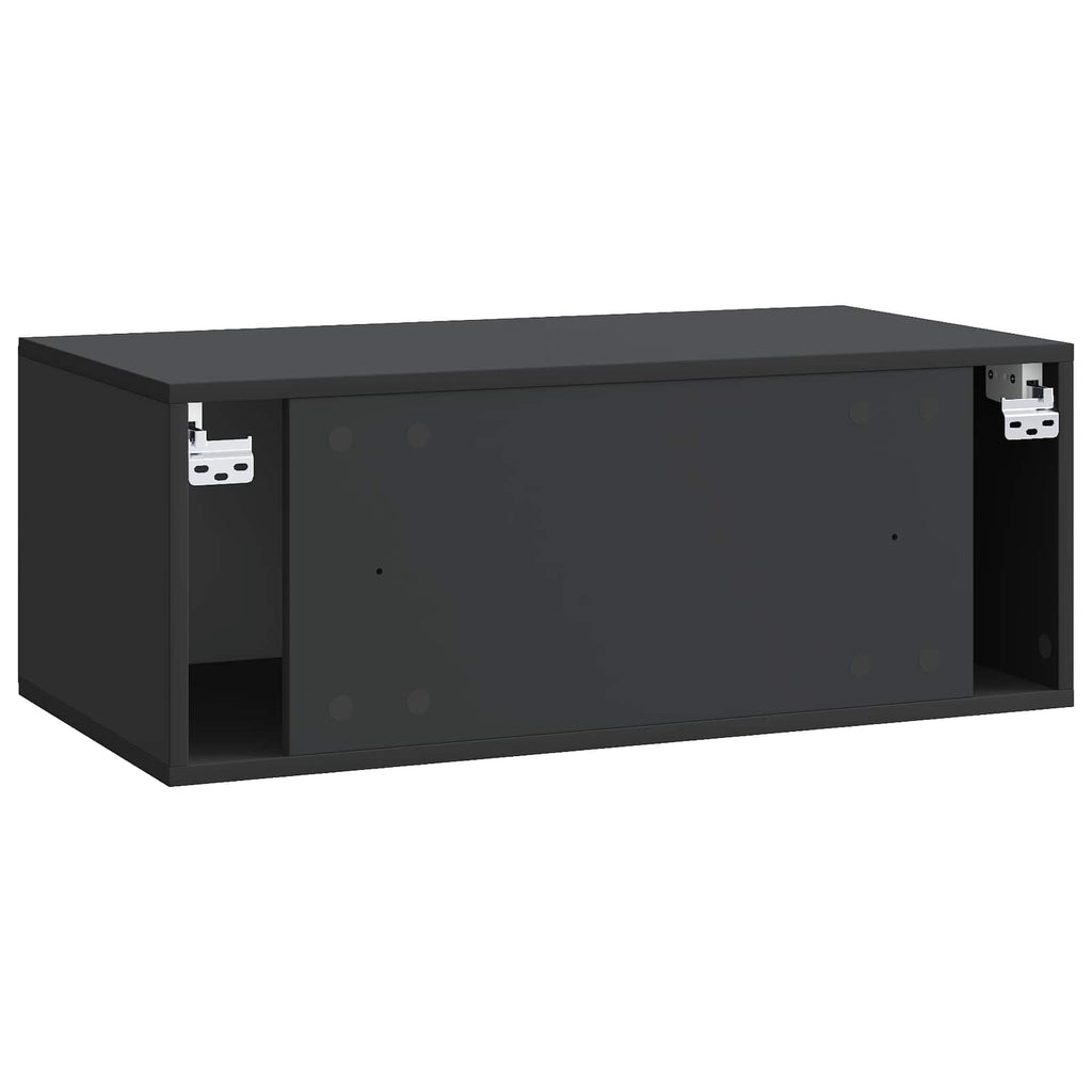 Mobile Porta TV da Muro 78,5 x 41 x 30 cm Nero
