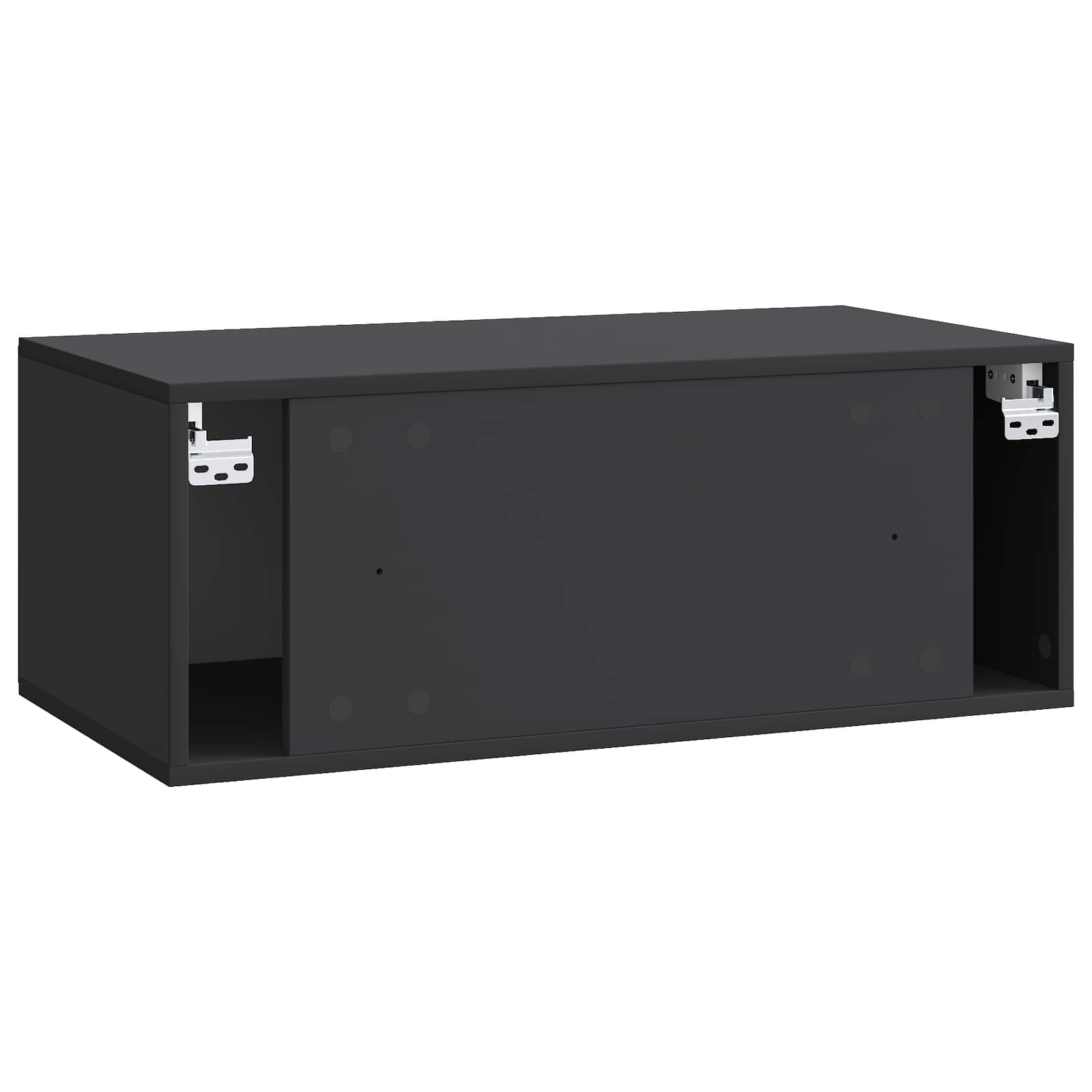 Mobile Porta TV da Muro 78,5 x 41 x 30 cm Nero