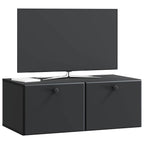 Mobile Porta TV da Muro 78,5 x 41 x 30 cm Nero