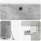 Mobile Porta TV da Muro 78,5 x 41 x 30 cm Grigio Cemento